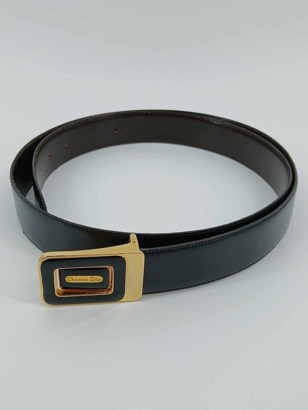 Vintage Christian Dior leather belt (40)